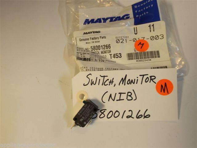 Maytag Microwave 58001266 Switch, Monitor NEW IN BOX Maytag Microwave 58001266 Switch, Monitor NEW IN BOX